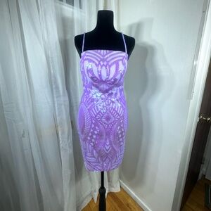 Lavender Sequin Women's Dress